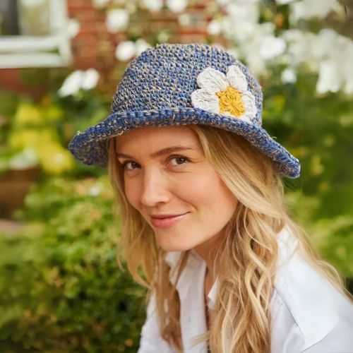 Denim Flower Hat Fashion Pachamama Ltd