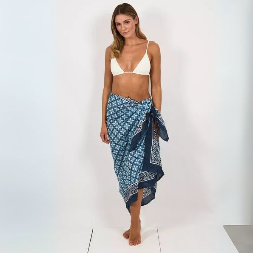 Hand Printed Cotton Sarong Fashion Pachamama Ltd