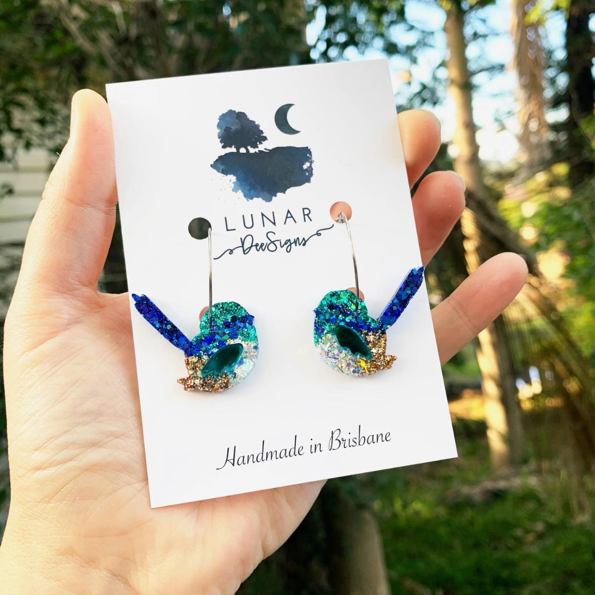 Sid the Superb Fairy Wren Earrings - Jewellery Lunar Designs