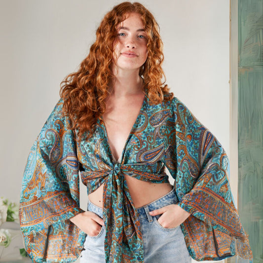 Sari Wrap Top Fashion Namaste Fair trade