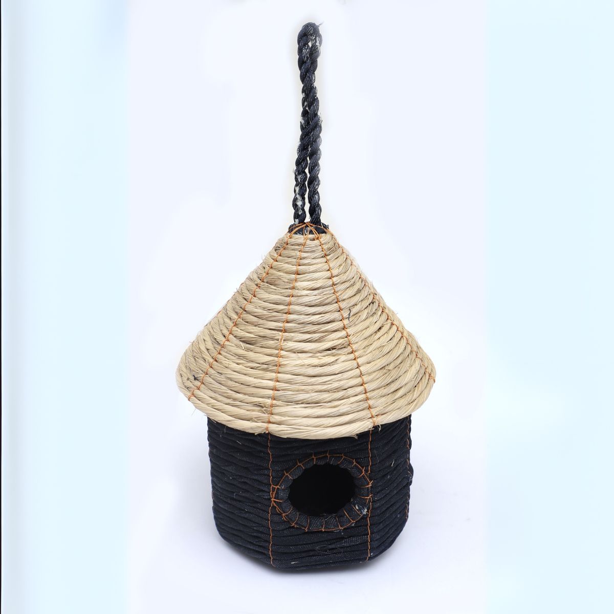 Recycled Denim Bird House Homeware Prokritee