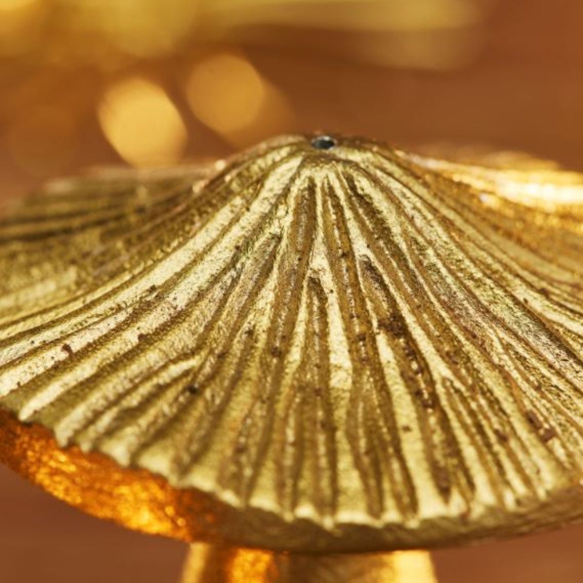 Brass Finish Mushroom Incense Holder Homeware Namaste Fair trade