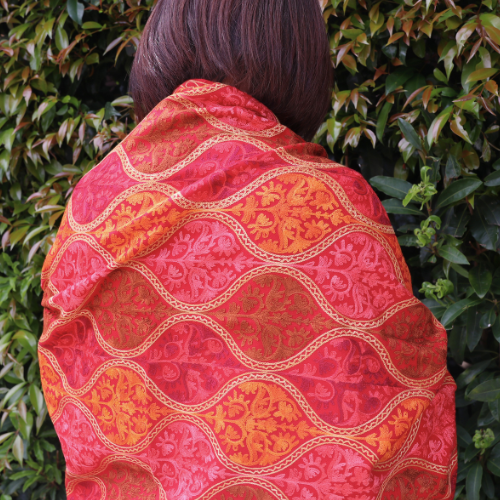 Embroidered Red Shawl Fashion Empowering Local Women's Pty Ltd