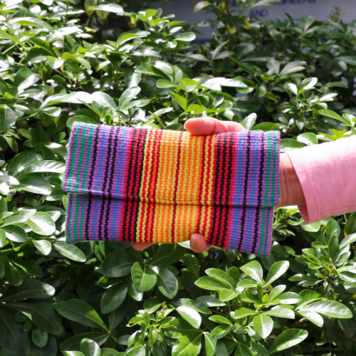 Rainbow Cotton Clutch Bags & Wallets Arns Craft Niryat/ New Sadle