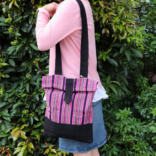 Handwoven Purple Cotton Bag Bags & Wallets Maximising Employment (Mesh)
