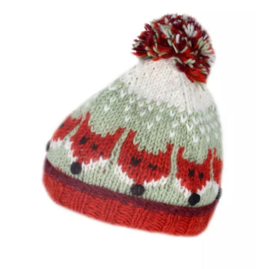 Kids Animal Bobble Fox Hat Fashion Pachamama Ltd