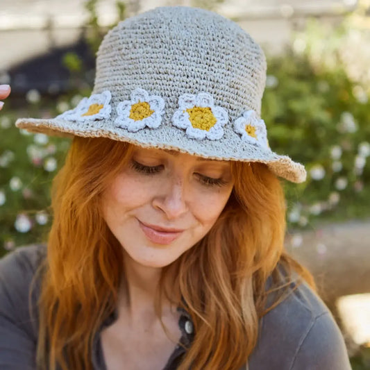 Daisy Chain Cotton Hemp Hat Fashion Pachamama Ltd