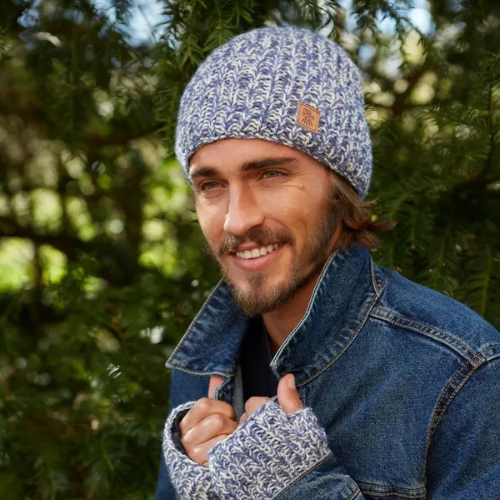 Mens Porthleven Beanie Denim Fashion Pachamama Ltd