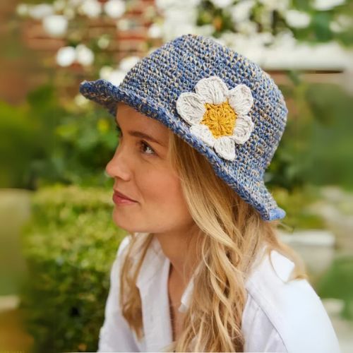 Denim Flower Hat Fashion Pachamama Ltd