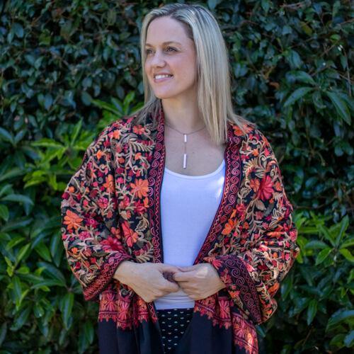 Floral Embroidered Shawl Fashion Manushi Pvt Ltd