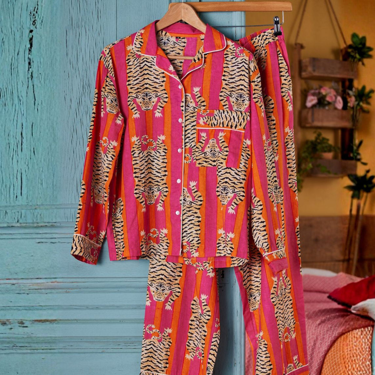 Tiger Stripe Pyjamas Fashion Namaste Fair trade