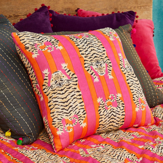 Tiger Stripe Cushion Cover 45 x 45cm Cushions & Throws Namaste Fair trade