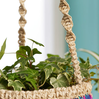 Recycled Sari Hanging Plant Basket Home Décor Namaste Fair trade