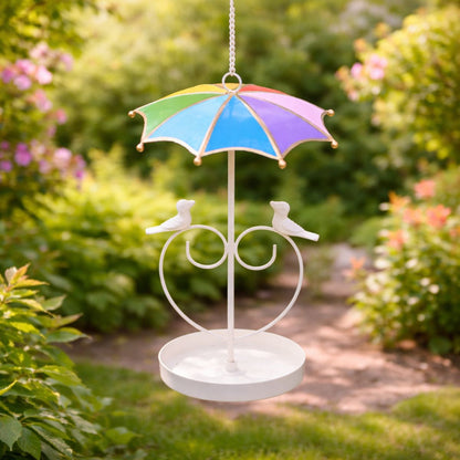 Rainbow Hanging Bird Feeder Garden Namaste Fair trade