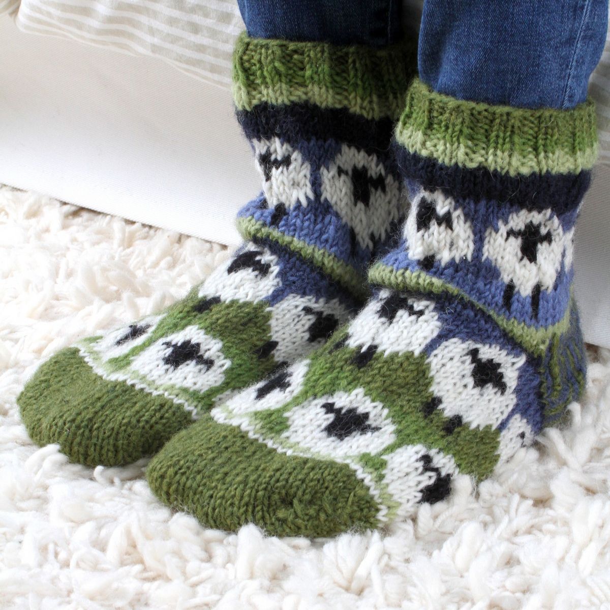 Flock of Sheep Sofa Socks Fashion & Accessories Pachamama Ltd