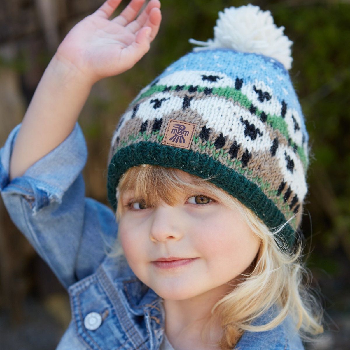 Kids Snowy Sheep Bobble Beanie Fashion & Accessories Pachamama Ltd
