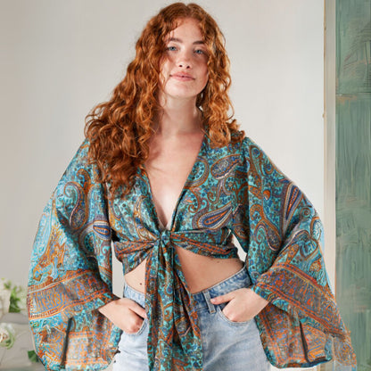 Sari Wrap Top Fashion Namaste Fair trade