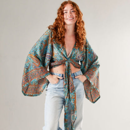 Sari Wrap Top Fashion Namaste Fair trade