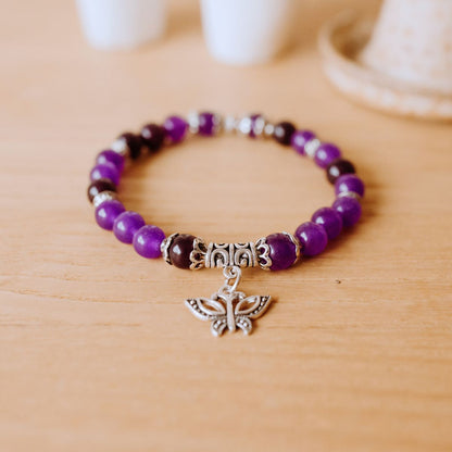 Purple Amethyst Bracelet Jewellery Nepal Leprosy Fellowship