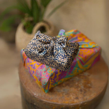 Set of 4 Recycled Sari Gift Wraps Wrapping Namaste Fair trade