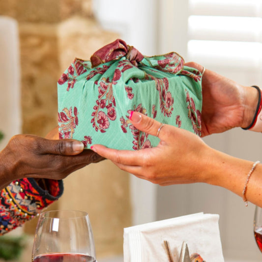 Set of 4 Recycled Sari Gift Wraps Wrapping Namaste Fair trade